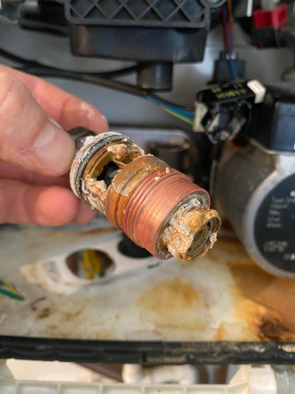replacing a damaged hall sensor on a boiler