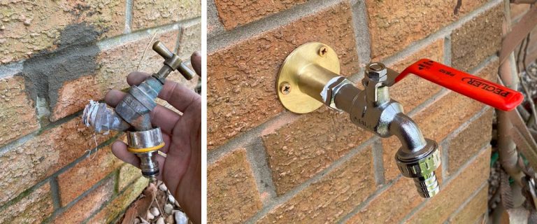 replacing an outdoor tap in Houston