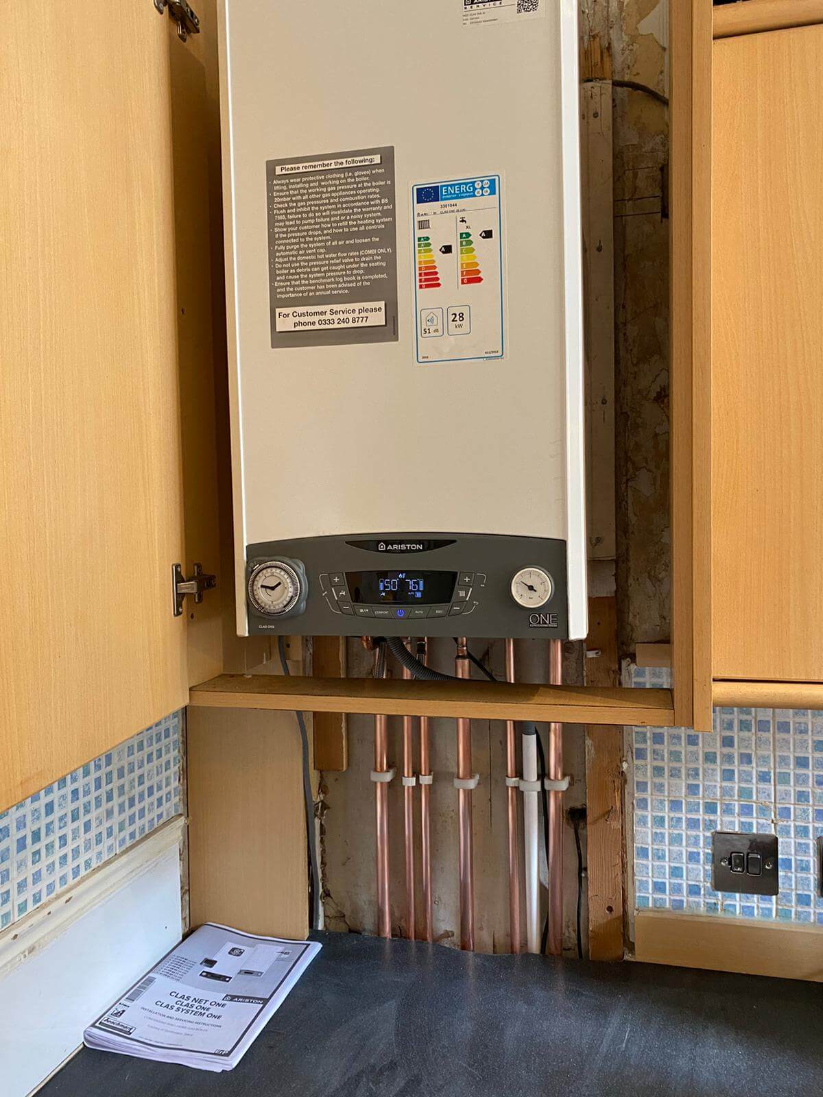 ariston boiler install in Dunoon